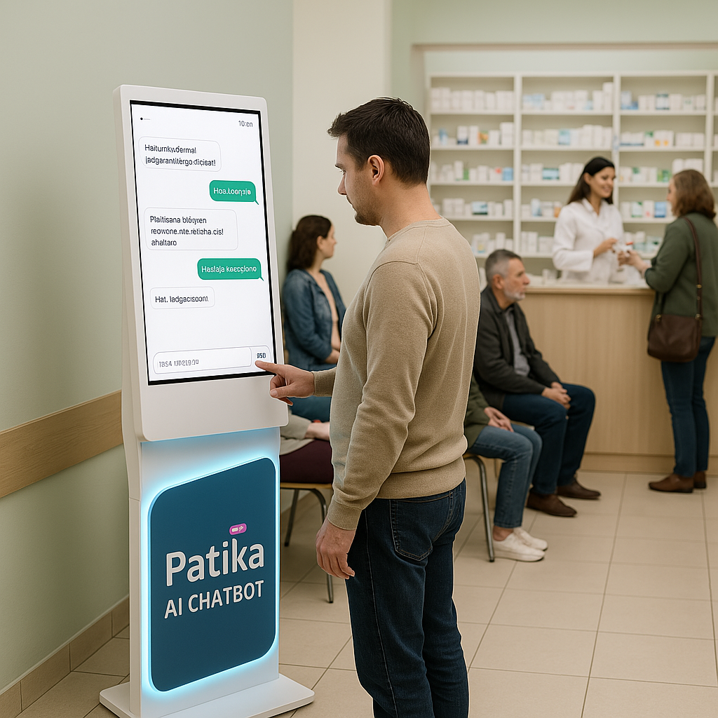 Patika AI Kiosk a gyógyszertárban