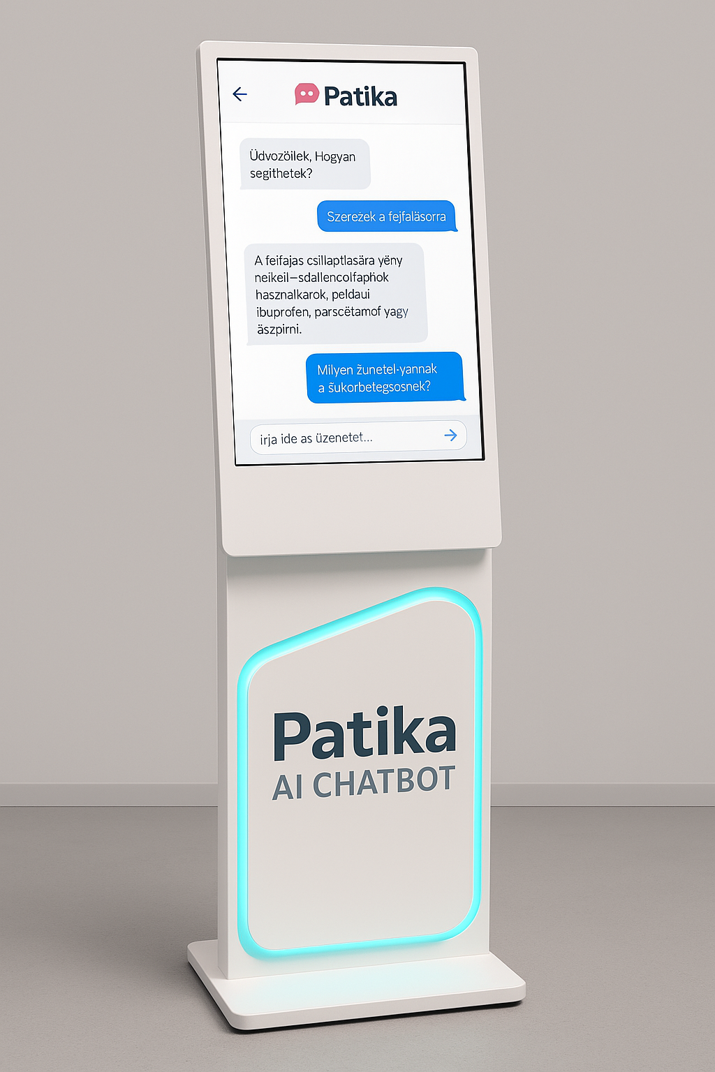 Patika AI Kiosk működés közben